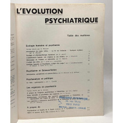 L'évolution psychiatrique - Année 1978 - TOME XLIII fascicule I...