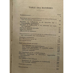 Troubles juvéniles de l'affectivité et du caractère - bibliothèque...