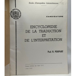 Encyclopédie de la traduction et de l'interprétation - candidature...