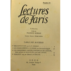 5 numéros de Lectures de Paris: Agnella Jérome et Jean Tharaud Le...