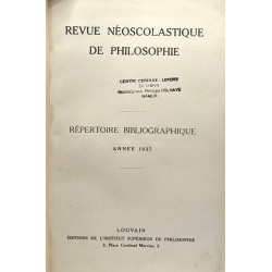 Revue néoscolastique de philosophie - répertoire bibliographique...