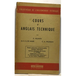 Cours d'anglais technique