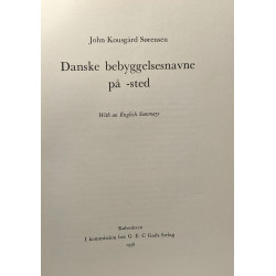 Danske bebyggelsesnavne på -sted. With an English Summary