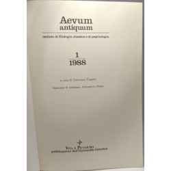 Aevum antiquum (Vol. 1 / 1988) isitituto di filologia classica e...