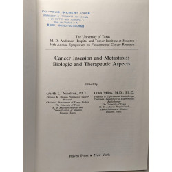 Cancer Invasion and Metastasis: Biologic and Therapeutic Aspects
