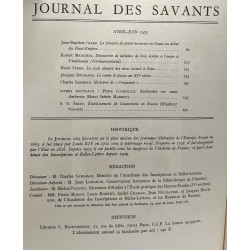 Journal des savants fondé en 1665 --- avril-juin 1975