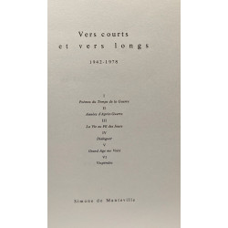 Vers courts et vers longs - 1942-1978