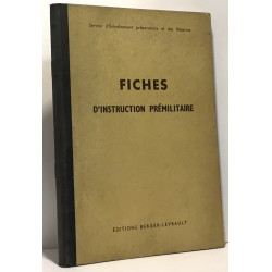 Fiches d'instruction prélimitaire - service d'entraînement...