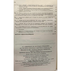 Chronique de politique étrangère - VOLUME XXI numéro 5 septembre 1968