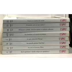 Revue Esprit - année 2000 9 numéros en 8 volumes:...