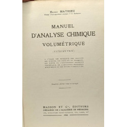Manuel d'analyse chimique volumétrique - titrimétrie