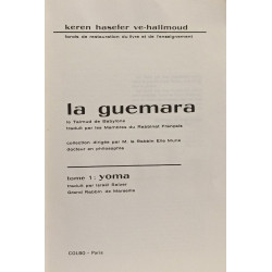 La guemara - Yoma - TOME I et II