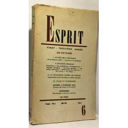 Les paysans - Esprit - 23e année n°6 juin 1955