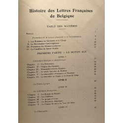 Histoire des lettres françaises de Belgique des origines à nos...