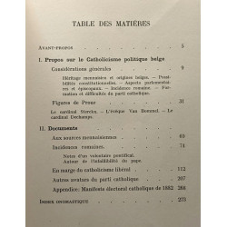 Catholicisme et Politique - documents inédits 1832-1909 - faculté...