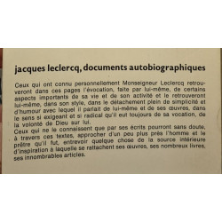 Mgr Jacques Leclercq - Documents autobiographiques - vies et...