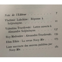 Réponse à Soljenitsyne