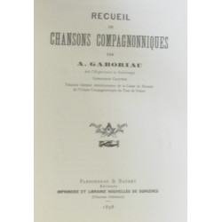 Recueil de chansons compagnonniques (avec considérations...