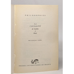 La causalité de Galilée à Kant