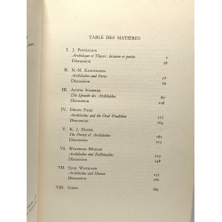 Archiloque - sept exposés et discussions - entretient sur...