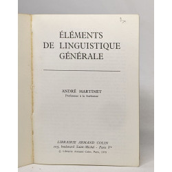 Éléments de linguistique générale