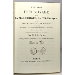Relation d'un voyage dans la Martinique la Cyrénaïque et les oasis...