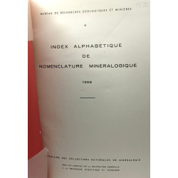 Index alphabétique de nomenclature minéralogique 1968 - bureau de...