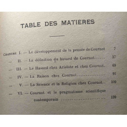 Études sur Cournot - bibliothèque d'Histoire de la philosophie