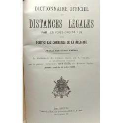 Dictionnaire officiel des distances légales par les voies...
