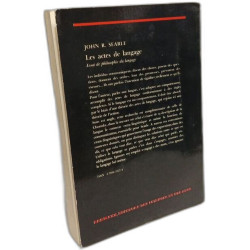 Les actes de langage : Essai de philosophie du langage