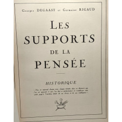 Les supports de la pensée - historique