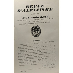 Revue d'alpinisme éditée par le Club Alpin Belge - 1948-1949 +...