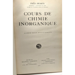 Cours de chimie inorganique - 4e édition revue et augmentée