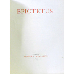 Epictetus en deux volumes (texte en anglais deuxième volume non coupé)