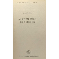 Aus dem buch der lieder - parnass-bucherei nr.20