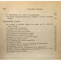 L'affaire Peltzer - collection revue belge sous la direction de...