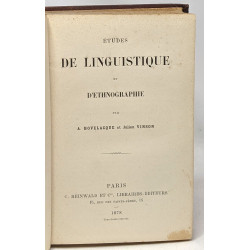Études de linguistique et d'éthnographie