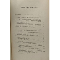 Histoire des corporations de métiers - depuis leurs origines...
