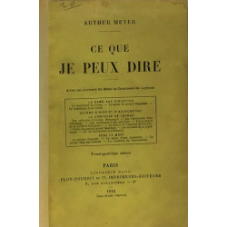 Ce que je peux dire