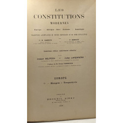 Les constitutions modernes - TOME II - Europe Hongrie à...