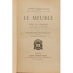 Le meuble - TOME I: antiquité moyen âge et renaissance + TOME II:...