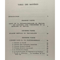Psychopathologie du travail - collection des sciences humaines...