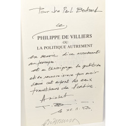 Philippe de Villiers ou la politique autrement --- avec hommage de...
