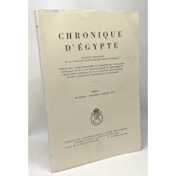 Chronique d'Egypte TOME L Nos 99-100 Janvier - Juillet 1975