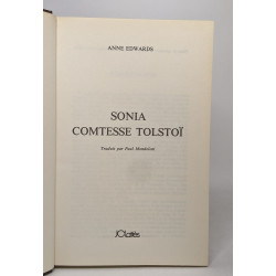 SONIA COMTESSE TOLSTOÏ