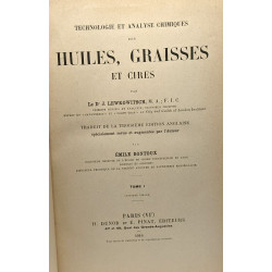 Technologie et analyses chimiques des huiles graisses et cires -...