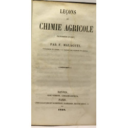 Leçons de chimie agricole