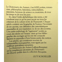 DICTIONNAIRE DES AUTEURS COFFRET 4 VOLUMES