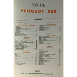 Votre Peugeot 305 - caractéristiques techniques utilisation...