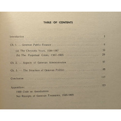 Sutdies in genevan government ( 1536-1605 )